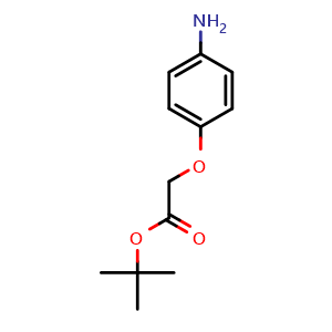Chemical structure of tert-Butyl 4-aminophenoxyacetate , CAS 167843-57-4, AChemBlock AD257379