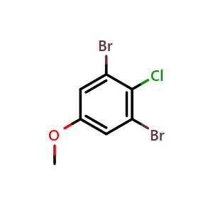 Chemical structure of 4-Chloro-3,5-dibromoanisole , CAS 174913-47-4, AChemBlock AD257392