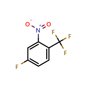 Chemical structure of 4-Fluoro-2-nitrobenzotrifluoride , CAS 182289-81-2, AChemBlock AD257426