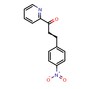 Chemical structure of 3-(4-Nitrophenyl)-1-(pyridin-2-yl)prop-2-en-1-one , CAS 18451-69-9, AChemBlock AD257432