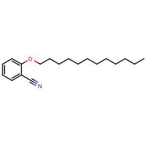 Chemical structure of 2-Cyanophenyl dodecyl ether , CAS 186029-18-5, AChemBlock AD257435