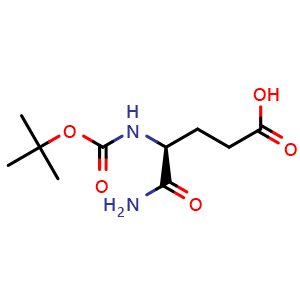 Chemical structure of Boc-L-Isoglutamine , CAS 18800-74-3, AChemBlock AD257439