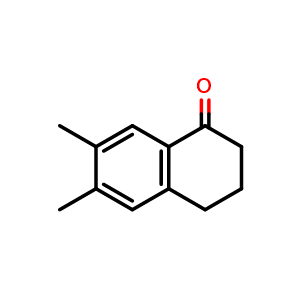 Chemical structure of 6,7-Dimethyl-1-tetralone , CAS 19550-57-3, AChemBlock AD257455