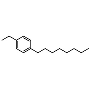 Chemical structure of 1-Ethyl-4-octylbenzene , CAS 204008-22-0, AChemBlock AD257472
