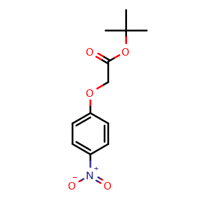 Chemical structure of tert-Butyl 4-nitrophenoxyacetate , CAS 20768-14-3, AChemBlock AD257483