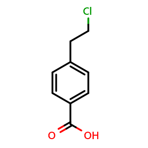 Chemical structure of 4-(2-Chloroethyl)benzoic acid , CAS 20849-78-9, AChemBlock AD257486