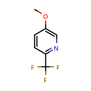 Chemical structure of 5-Methoxy-2-(trifluoromethyl)pyridine , CAS 216766-13-1, AChemBlock AD257498