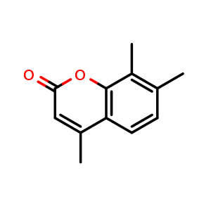 Chemical structure of 4,7,8-Trimethylcoumarin , CAS 219722-12-0, AChemBlock AD257505