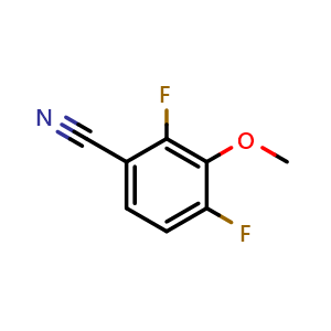Chemical structure of 2,4-Difluoro-3-methoxybenzonitrile , CAS 220353-20-8, AChemBlock AD257508