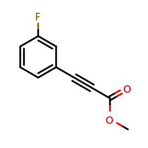 Chemical structure of (3-Fluoro-phenyl)-propynoic acid methyl ester , CAS 221148-38-5, AChemBlock AD257510