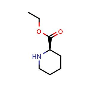 Chemical structure of (R)-Ethyl piperidine-2-carboxylate , CAS 22328-77-4, AChemBlock AD257518