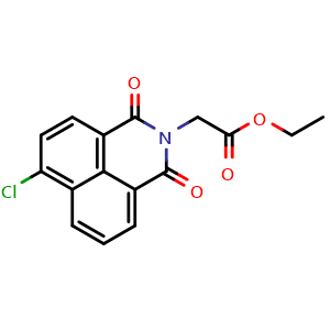 Chemical structure of 4-Chloro-N-ethoxycarbonylmethyl-1,8-naphthalimide , CAS 228406-56-2, AChemBlock AD257527