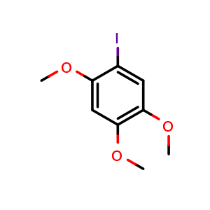 Chemical structure of 1-Iodo-2,4,5-trimethoxybenzene , CAS 23149-33-9, AChemBlock AD257533