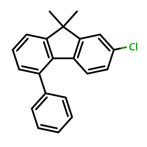 Chemical structure of 2-Chloro-9,9-dimethyl-5-phenyl-9H-fluorene , CAS 2356109-79-8, AChemBlock AD257536