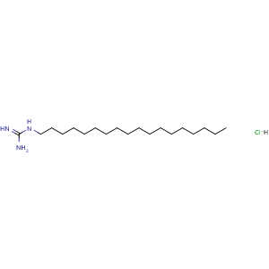 Chemical structure of 1-Octadecylguanidine hydrochloride , CAS 23604-21-9, AChemBlock AD257537