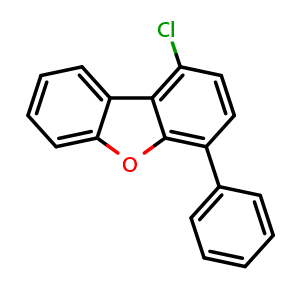 Chemical structure of 1-Chloro-4-phenyldibenzofuran , CAS 2379717-87-8, AChemBlock AD257541
