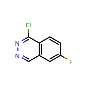 Chemical structure of 1-Chloro-6-fluorophthalazine , CAS 23928-55-4, AChemBlock AD257553
