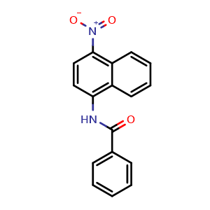 Chemical structure of N-(4-Nitro-1-naphthyl)benzamide , CAS 24402-73-1, AChemBlock AD257564