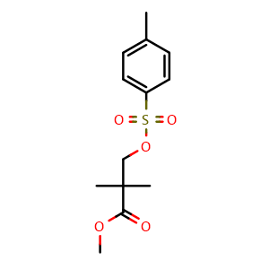 Chemical structure of Methyl 3-(p-tolylsulfonyloxy)-2,2-dimethylpropanoate , CAS 25255-56-5, AChemBlock AD257573