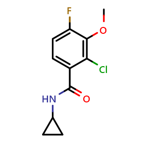 2-Chloro-N-cyclopropyl-4-fluoro-3-methoxybenzamide