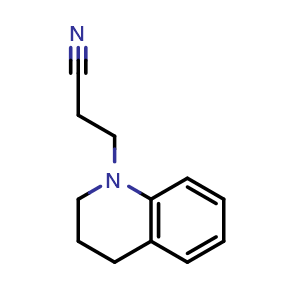 Chemical structure of 3-(3,4-dihydroquinolin-1(2H)-yl)propanenitrile , CAS 2637-29-8, AChemBlock AD257607