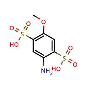 2-Amino-5-methoxybenzene-1,4-disulfonic acid