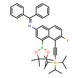 N-(diphenylmethylene)-6-fluoro-4-(4,4,5,5-tetramethyl-1,3,2-dioxaborolan-2-yl)-5-((triisopropylsilyl)ethynyl)naphthalen-2-amine
