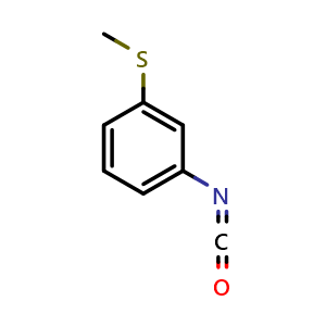 Chemical structure of 3-(Methylthio)phenyl isocyanate , CAS 28479-19-8, AChemBlock AD257737