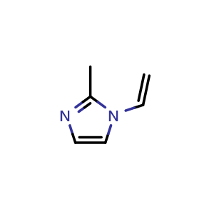 Chemical structure of 2-Methyl-1-vinylimidazole , CAS 2851-95-8, AChemBlock AD257738