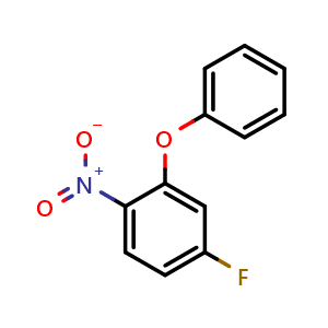 Chemical structure of 4-Fluoro-1-nitro-2-phenoxybenzene , CAS 28987-52-2, AChemBlock AD257742