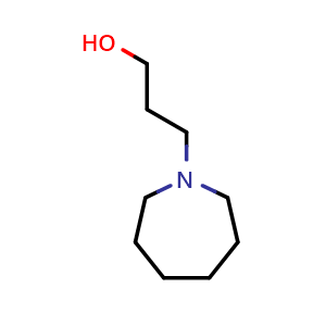 Chemical structure of 3-Azepan-1-ylpropan-1-ol , CAS 29194-89-6, AChemBlock AD257746