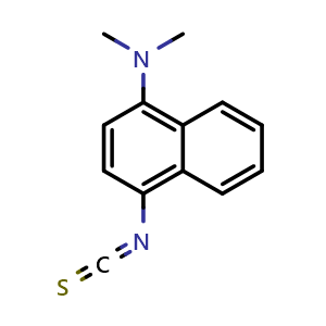 Chemical structure of 4-Dimethylamino-1-naphthyl Isothiocyanate , CAS 29711-79-3, AChemBlock AD257752