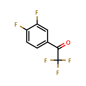 Chemical structure of 2,2,2,3',4'-Pentafluoroacetophenone , CAS 302912-28-3, AChemBlock AD257758