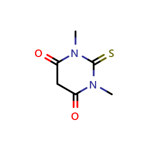 Chemical structure of 1,3-Dimethyl-2-thioxodihydro-4,6(1H,5H)-pyrimidinedione , CAS 3158-63-2, AChemBlock AD257769