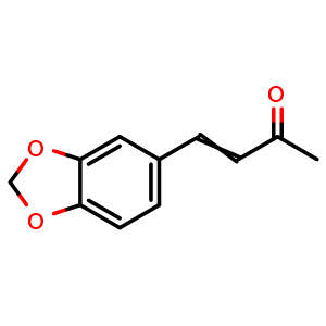 Chemical structure of 4-(Benzo[d][1,3]dioxol-5-yl)but-3-en-2-one , CAS 3160-37-0, AChemBlock AD257770