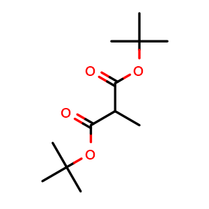 Chemical structure of Di-tert-Butyl 2-methylmalonate , CAS 34812-95-8, AChemBlock AD257791