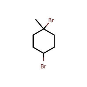 Chemical structure of 1,4-Bis-bromomethyl-cyclohexane , CAS 35541-75-4, AChemBlock AD257800