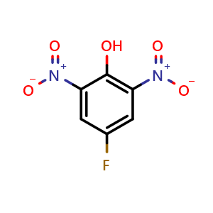 Chemical structure of 2,6-Dinitro-4-fluorophenol , CAS 364-32-9, AChemBlock AD257806