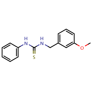 Chemical structure of N-(3-methoxybenzyl)-N'-phenylthiourea , CAS 373642-46-7, AChemBlock AD257813