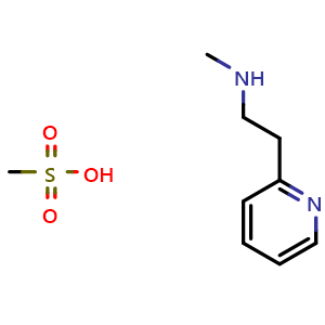 Chemical structure of N-Methyl-2-(2-pyridyl)ethylamine methanesulfonate , CAS 380416-14-8, AChemBlock AD257820