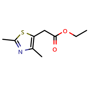 Chemical structure of Ethyl2-(2,4-dimethylthiazol-5-yl)acetate , CAS 405921-41-7, AChemBlock AD257841
