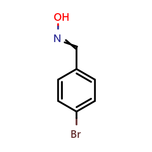 Chemical structure of N-[(4-bromophenyl)methylidene]hydroxylamine , CAS 40979-16-6, AChemBlock AD257847