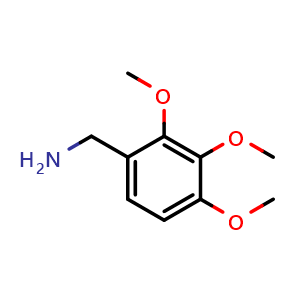 Chemical structure of 2,3,4-Trimethoxybenzylamine , CAS 41219-16-3, AChemBlock AD257851