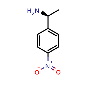 Chemical structure of (S)-1-(4-Nitrophenyl)ethanamine , CAS 4187-53-5, AChemBlock AD257859