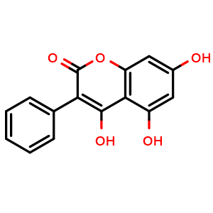 Chemical structure of 4,5,7-Trihydroxy-3-phenylcoumarin , CAS 4222-02-0, AChemBlock AD257864