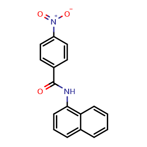 Chemical structure of N-(1-Naphthyl)-4-nitrobenzamide , CAS 43036-46-0, AChemBlock AD257871