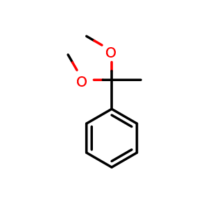 Chemical structure of (1,1-Dimethoxyethyl)benzene , CAS 4316-35-2, AChemBlock AD257872