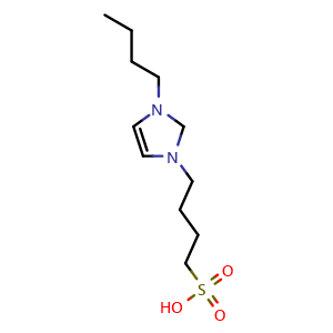 Chemical structure of 4-(3-Butyl-1-imidazolio)-1-butanesulfonate , CAS 439937-61-8, AChemBlock AD257874