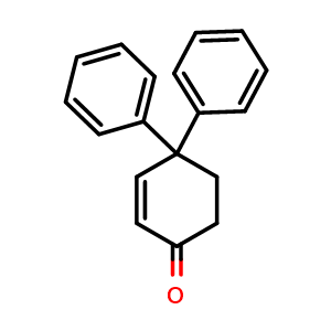 Chemical structure of 4,4-Diphenyl-2-cyclohexen-1-one , CAS 4528-64-7, AChemBlock AD257876