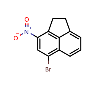 Chemical structure of 5-Bromo-3-nitroacenaphthene , CAS 500579-79-3, AChemBlock AD257893